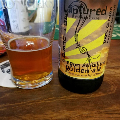 Captured by Porches Brewing Oregon Sunshine Golden Ale