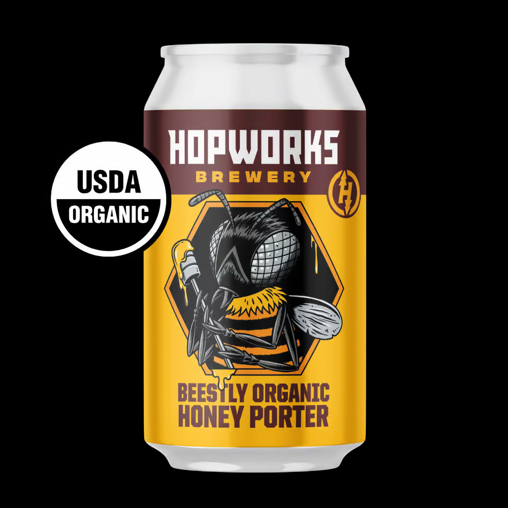 Hopworks Brewery Beestly Organic Honey Porter