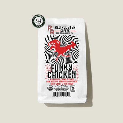 Red Rooster Coffee Organic Funky Chicken Medium Dark Roast Signature Blend Coffee